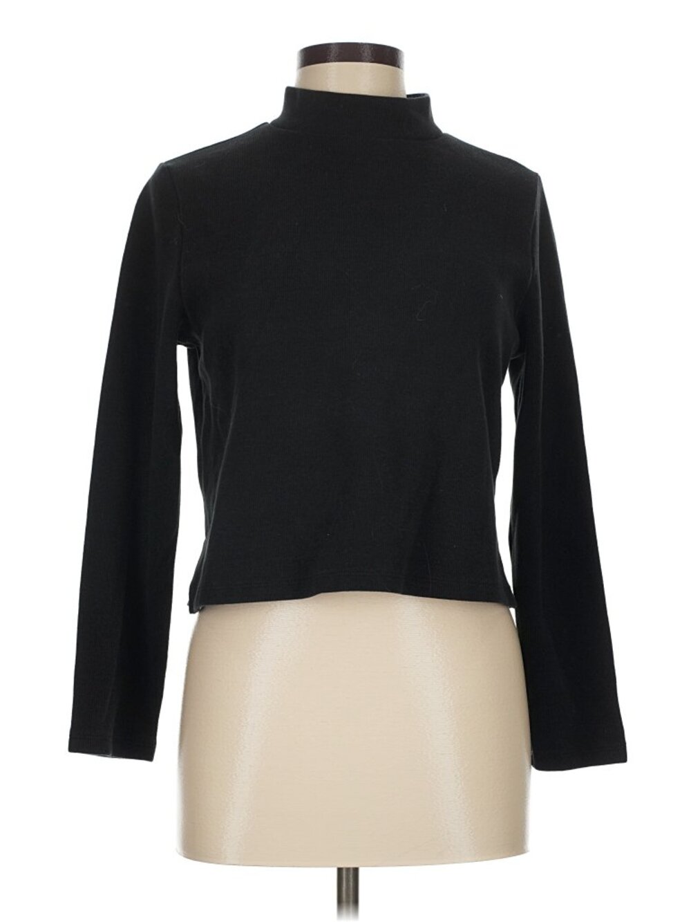 Old navy cropped black turtleneck sweater/long sleeve, size S